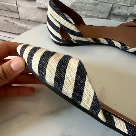 Merona || Striped Pointed Toe Loafer Flats - Picture 3 of 7